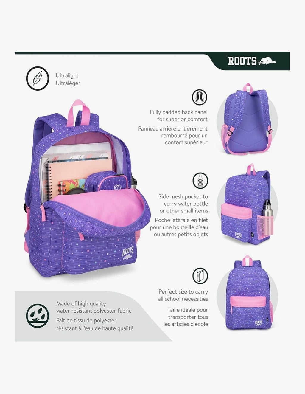 Roots Essentials 3-in-1 Matching Backpack Set for kids