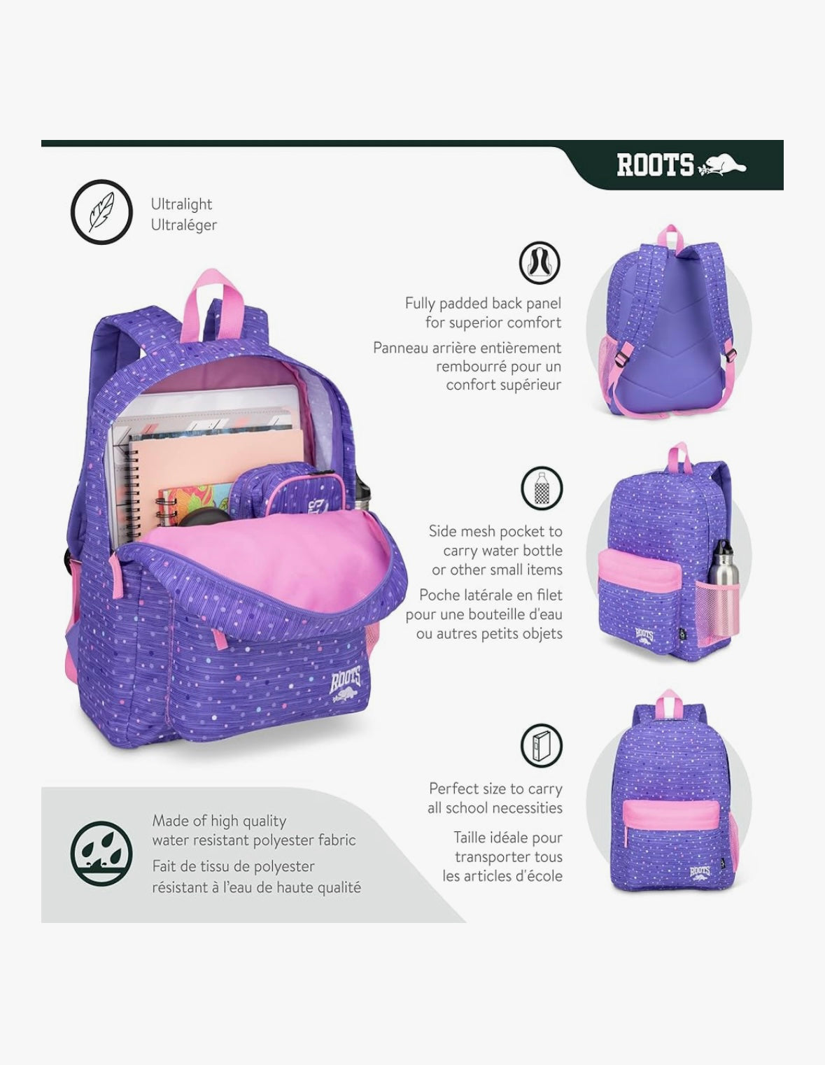 Roots Essentials 3-in-1 Matching Backpack Set for kids