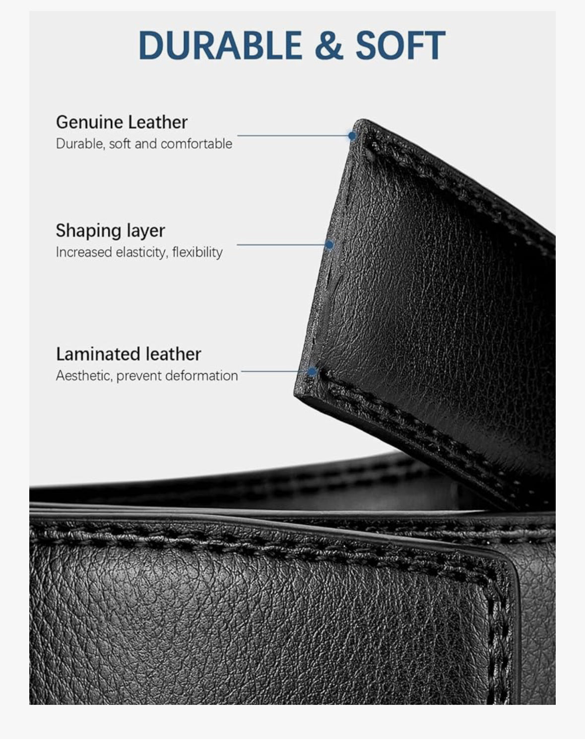 BOSTANTEN Men’s Leather Dress Belt