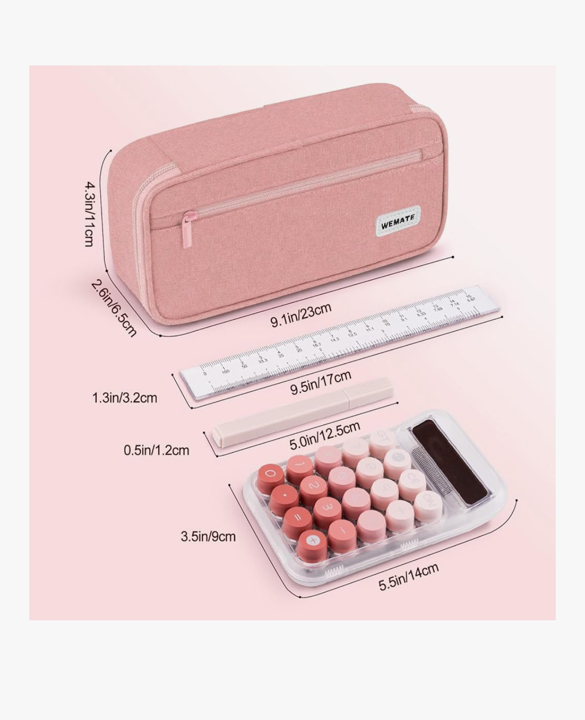 WEMATE Large Pencil Case